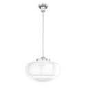 Hunter Lighting 1919-HL2 Saddle Creek Shiny Cased White Glass 1 Light 16 Inch Pendant 1