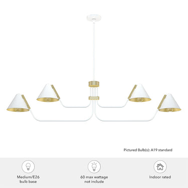 Hunter Lighting 1920 Grove Isle 4 Light Chandelier 16