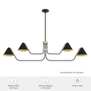 Hunter Lighting 1920 Grove Isle 4 Light Chandelier 7