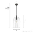 Hunter Lighting 1920-HL Lochmeade Clear Seeded Glass 1 Light Large pendant 20