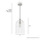 Hunter Lighting 1920-HL Lochmeade Clear Seeded Glass 1 Light Large pendant 6