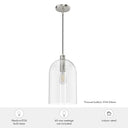 Hunter Lighting 1920-HL Lochmeade Clear Seeded Glass 1 Light Large pendant 7