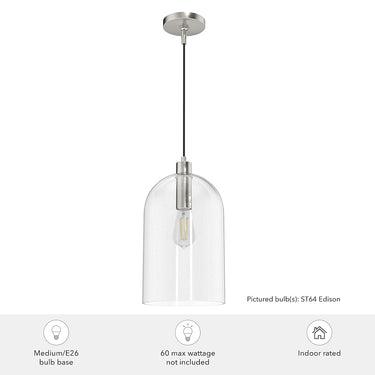 Hunter Lighting 1920-HL Lochmeade Clear Seeded Glass 1 Light Large pendant 7