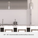 Hunter Lighting 1920-HL Lochmeade Clear Seeded Glass 1 Light Large pendant 8