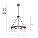 Hunter Lighting 1921 Devon Park 6 Light Chandelier 16