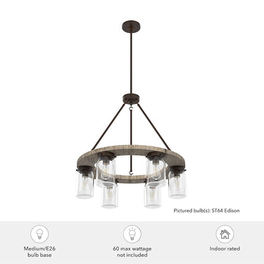 Hunter Lighting 1921 Devon Park 6 Light Chandelier 17