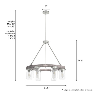Hunter Lighting 1921 Devon Park 6 Light Chandelier 6