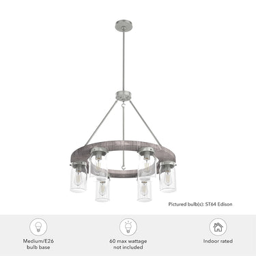 Hunter Lighting 1921 Devon Park 6 Light Chandelier 7