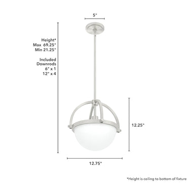 Hunter Lighting 1923-HL Wedgefield 1 Light Pendant 13