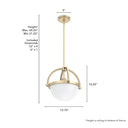 Hunter Lighting 1923-HL Wedgefield 1 Light Pendant 6