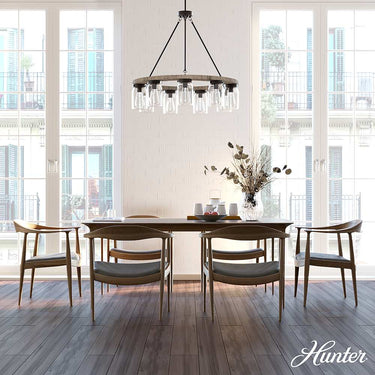 Hunter Lighting 1924 Devon Park 9 Light Chandelier 13
