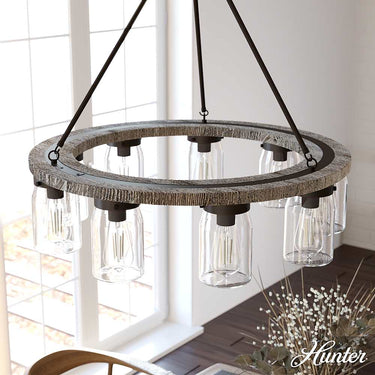 Hunter Lighting 1924 Devon Park 9 Light Chandelier 4