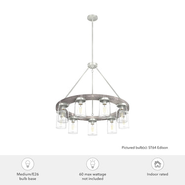 Hunter Lighting 1924 Devon Park 9 Light Chandelier 7