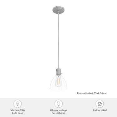 Hunter Lighting 1929-HL Van Nuys 1 Light Mini Pendant 12