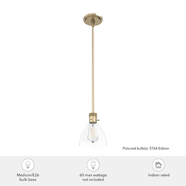 Hunter Lighting 1929-HL Van Nuys 1 Light Mini Pendant 6