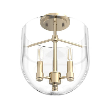 Hunter Lighting 193-HL Sacha 3 Light Semi-Flush Mount 13