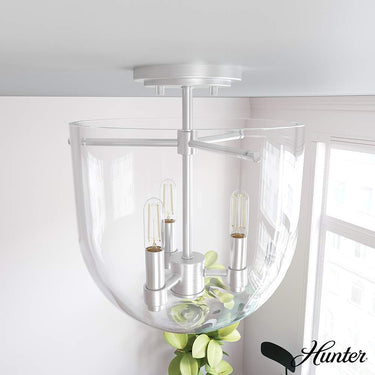 Hunter Lighting 193-HL Sacha 3 Light Semi-Flush Mount 5