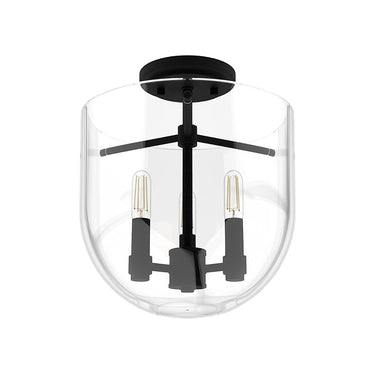 Hunter Lighting 193-HL Sacha 3 Light Semi-Flush Mount 3