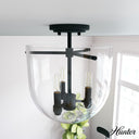 Hunter Lighting 193-HL Sacha 3 Light Semi-Flush Mount 6