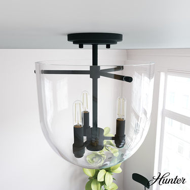Hunter Lighting 193-HL Sacha 3 Light Semi-Flush Mount 6