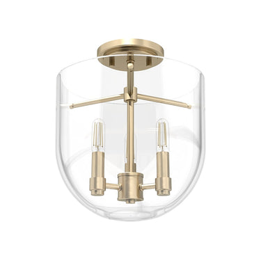 Hunter Lighting 193-HL Sacha 3 Light Semi-Flush Mount 1