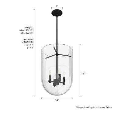 Hunter Lighting 193-HL1 Sacha 4 Light Pendant 15