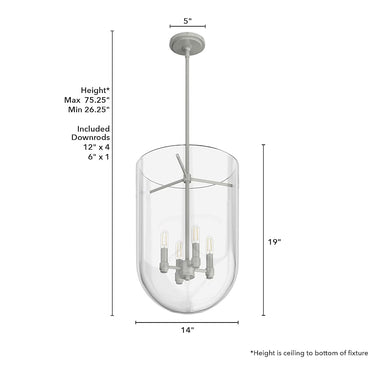 Hunter Lighting 193-HL1 Sacha 4 Light Pendant 22