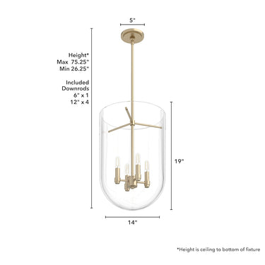 Hunter Lighting 193-HL1 Sacha 4 Light Pendant 9