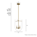 Hunter Lighting 193 Sacha 3 Light Cloche Pendant 6