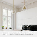 Hunter Lighting 193 Sacha 3 Light Cloche Pendant 7