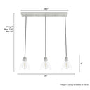 Hunter Lighting 1930-HL Van Nuys 3 Light Linear Cluster 14