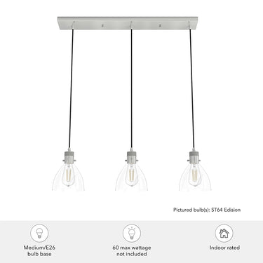 Hunter Lighting 1930-HL Van Nuys 3 Light Linear Cluster 15