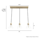 Hunter Lighting 1930-HL Van Nuys 3 Light Linear Cluster 6