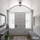 Hunter Lighting 1931-HL Belltown 3 Light Semi-Flush Mount in Natural Iron 3