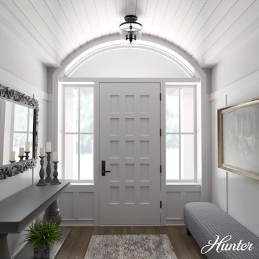 Hunter Lighting 1931-HL Belltown 3 Light Semi-Flush Mount in Natural Iron 3