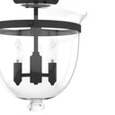 Hunter Lighting 1931-HL Belltown 3 Light Semi-Flush Mount in Natural Iron 7