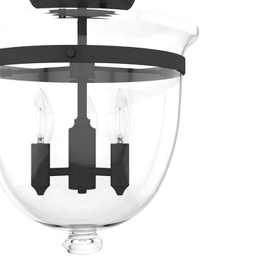 Hunter Lighting 1931-HL Belltown 3 Light Semi-Flush Mount in Natural Iron 7