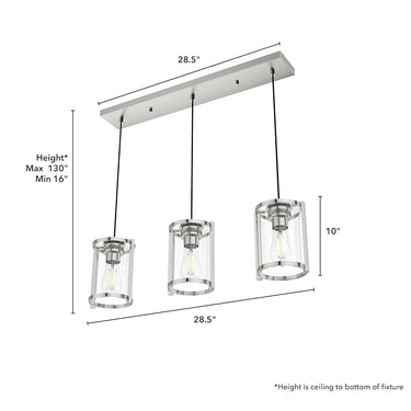 Hunter Lighting 1995-HL Astwood 3 Light Cluster Linear 13