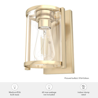 Hunter Lighting 1996 Astwood 1 Light Wall Sconce 6