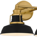 Huxley 2 Light Bath Light in Aged Brass 2