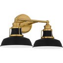 Huxley 2 Light Bath Light in Aged Brass 3