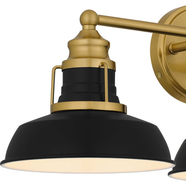 Huxley 3 Light Bath Light in Aged Brass 2