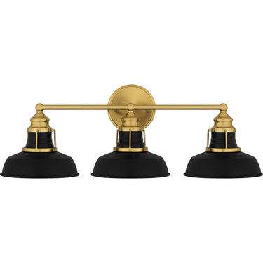 Huxley 3 Light Bath Light in Aged Brass 4