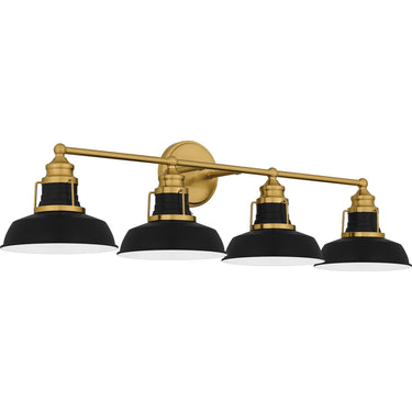 Huxley 4 Light Bath Light in Aged Brass 3