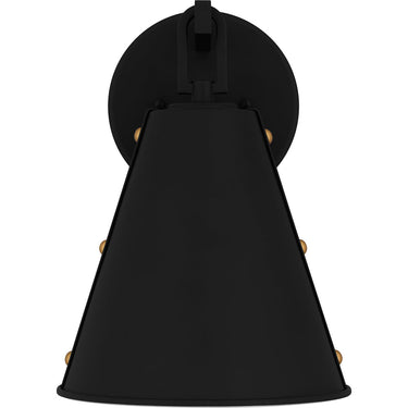 Hyde 1 Light Outdoor Wall Sconce in Matte Black 3