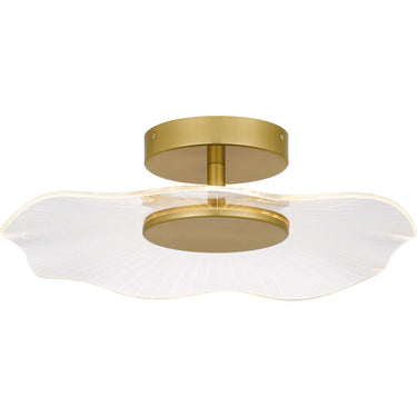 Ibis Semi-Flush Mount in Brushed Gold 4
