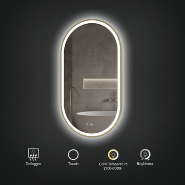 ICO Bath Kiara 20" x 36" LED Mirror IK11 Additional Image View 3