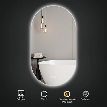 ICO Bath Lexi 20" x 36" LED Mirror IL11 Additional Image View 2