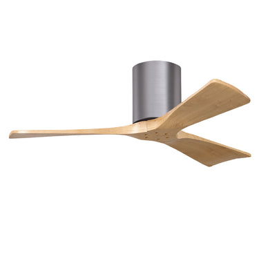 Matthews Fan Irene-3H Three Blade Brushed Pewter Finish Flush Mount Paddle Fan image