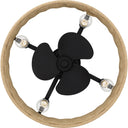 Islander 4 Light Fandelier in Matte Black 2